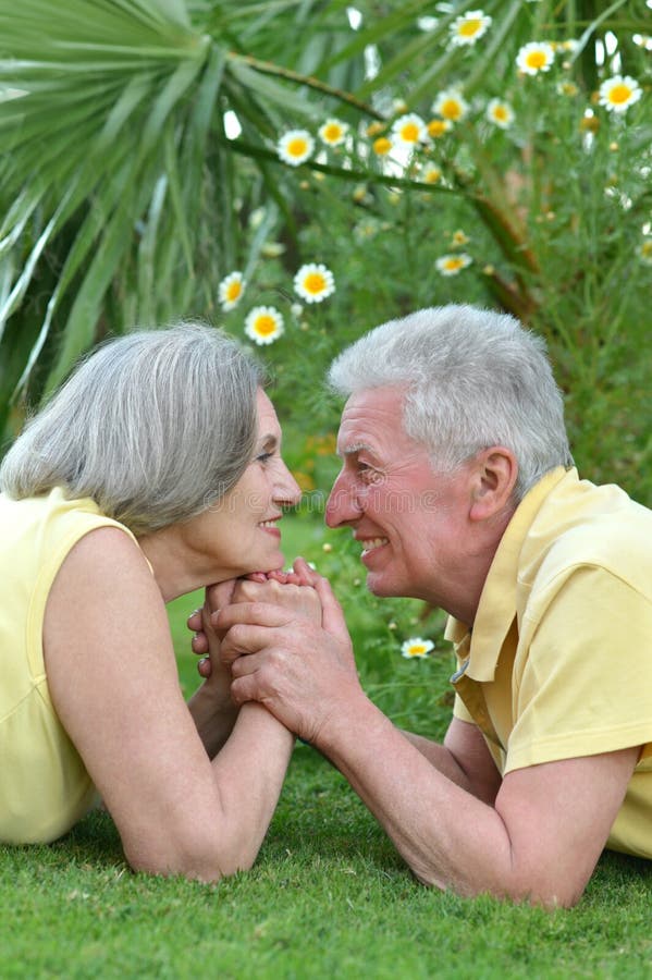 Mature Couple Laying On Grass Stock Image Image Of Natural Mature 43607181