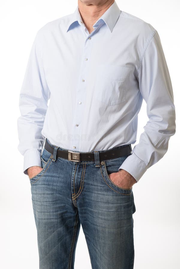 Mature Man with His Hands in Pockets Stock Image - Image of closeup ...