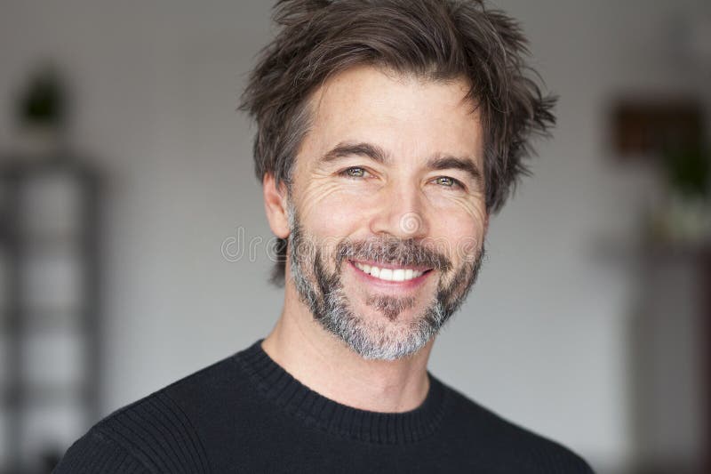 Mature Man Smiling And Having Fun stock images Mature Man Smiling And Having Fun stock images