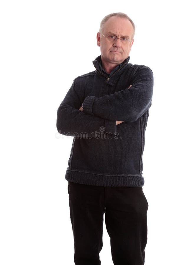 Mature man in warm sweater stock photography Mature man in warm sweater stock photography