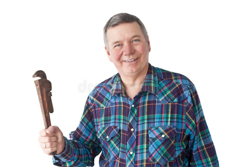 Mature Plumber, Smiling