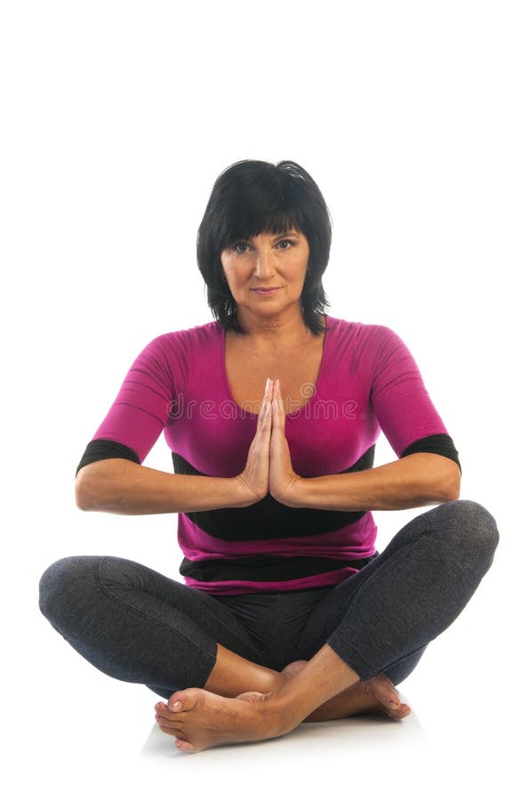 Woman in Uddiyana Bandha Yoga Pose Stock Photo - Image of conscious ...