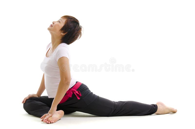 Mature woman in yoga stock photo Mature woman in yoga stock photo