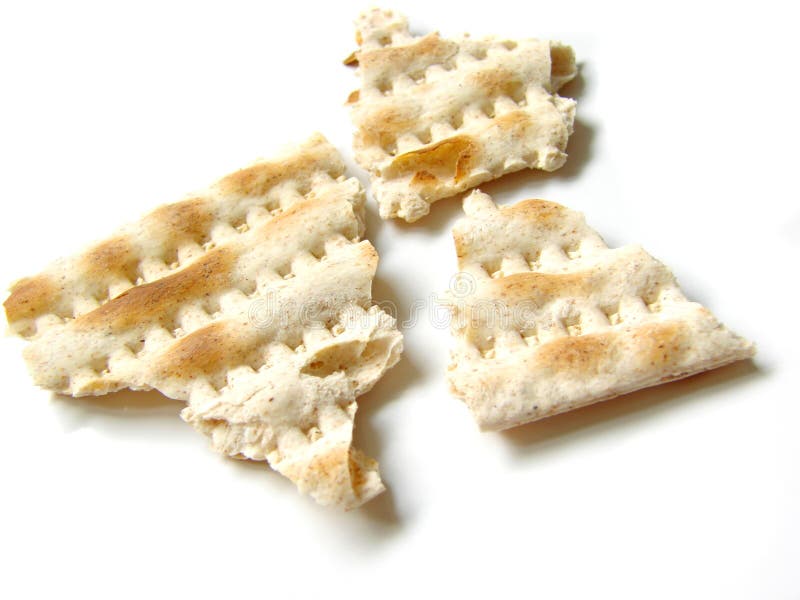 Matzah three pieces isolated