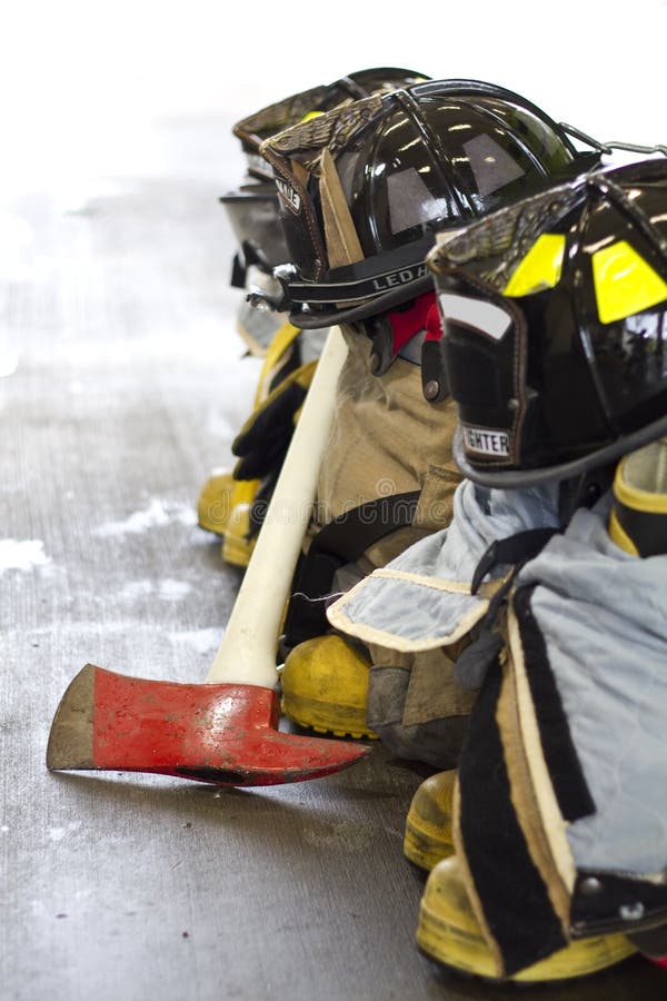 Equipment used by firemen on the job. Equipment used by firemen on the job