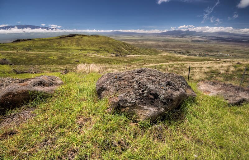 Mauna Kea and Mauna Loa Valley Stock Photo Image of rocky, volcanic