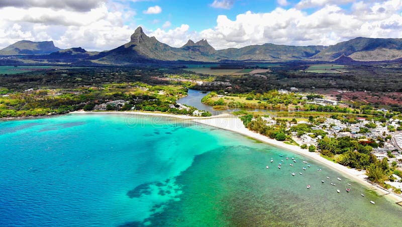 Mauritius Island, vue aérienne image libre de droits