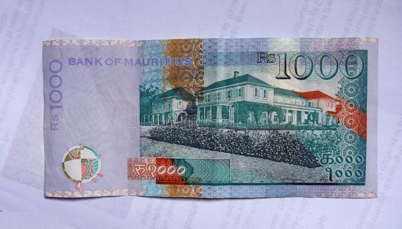 Mauritius Money, mil cédulas fotografia de stock Mauritius Money, mil cédulas fotografia de stock
