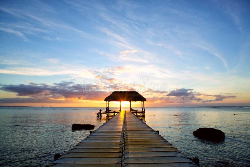 Mauritius sunset royalty free stock image Mauritius sunset royalty free stock image