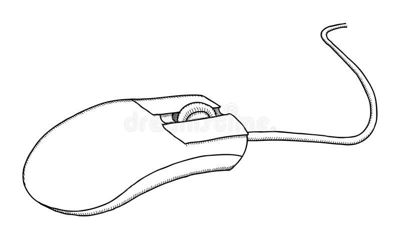 Maus Fur Computer Vektor Abbildung Illustration Von Weinlese