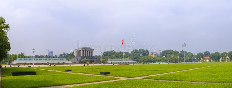 Mausoléu de Ho Chi Minh em Hanoi imagem de stock royalty free Mausoléu de Ho Chi Minh em Hanoi imagem de stock royalty free