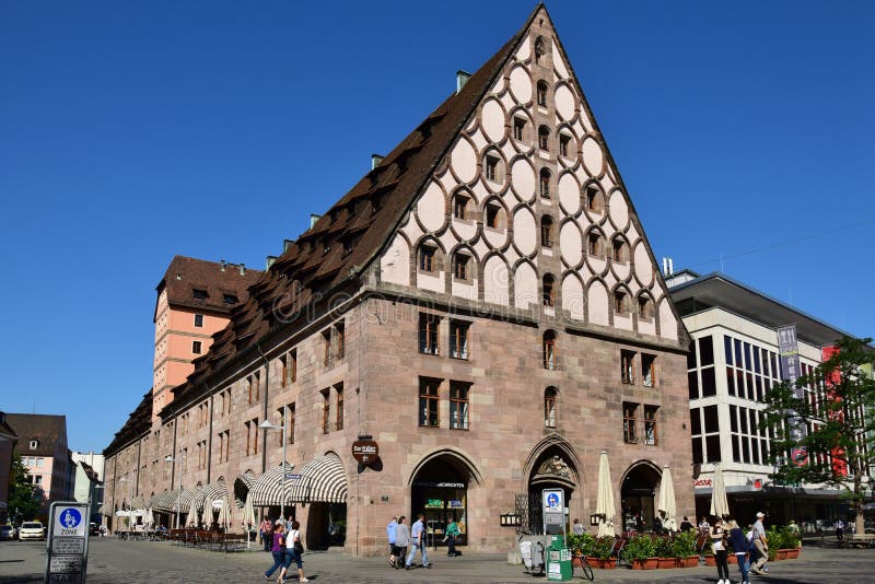 Mauthalle (historic Customs House) in Nuremberg, Germany Editorial