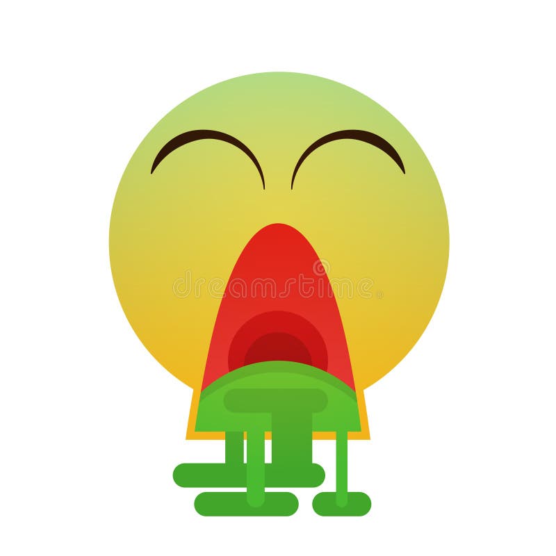 Mauvaise icône d'émotion de personnes de bande dessinée de sentiment en difficulté vert de visage illustration libre de droits Mauvaise icône d'émotion de personnes de bande dessinée de sentiment en difficulté vert de visage illustration libre de droits