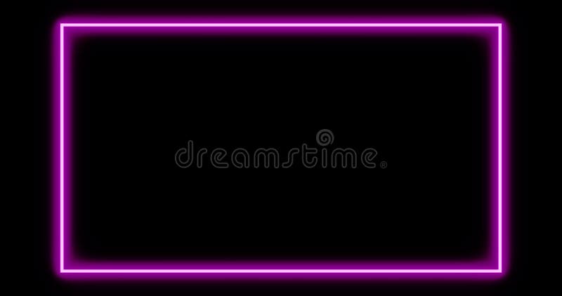 Mauve Neon-Grenze mit abstraktem Lichtrahmen - 4k