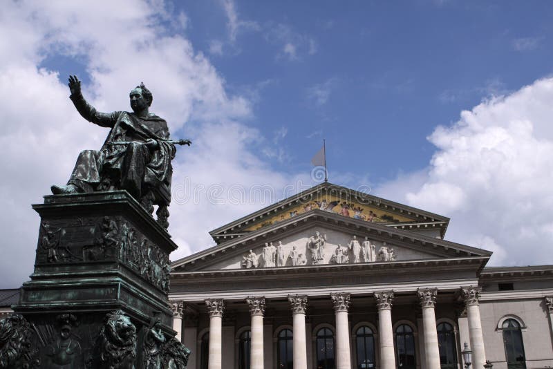 MaxJosephPlatz in Munich stock photo. Image of sculpture 16451192