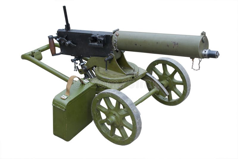 Maxim gun stock image