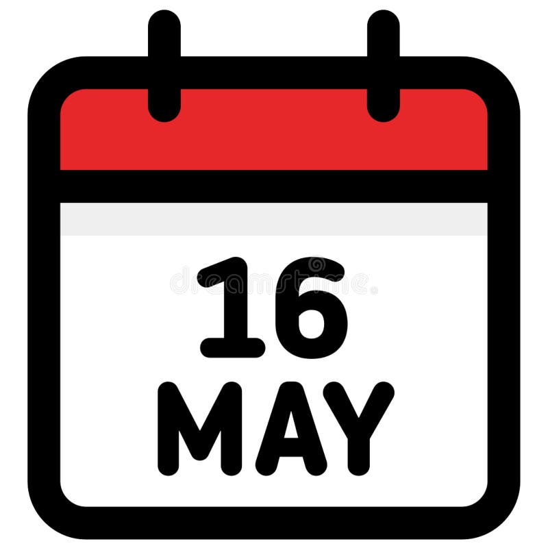 16. May - Calendar Icon - Vector Illustration Stock Vector - Illustration  of appointment, icon: 136744937