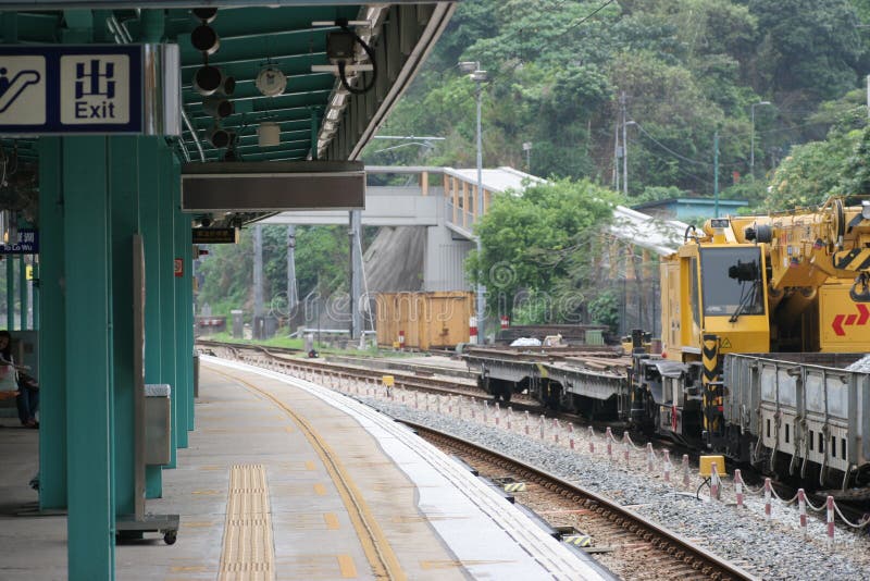 1 May 2005 a Construction Train with Tamping Machine for Track
