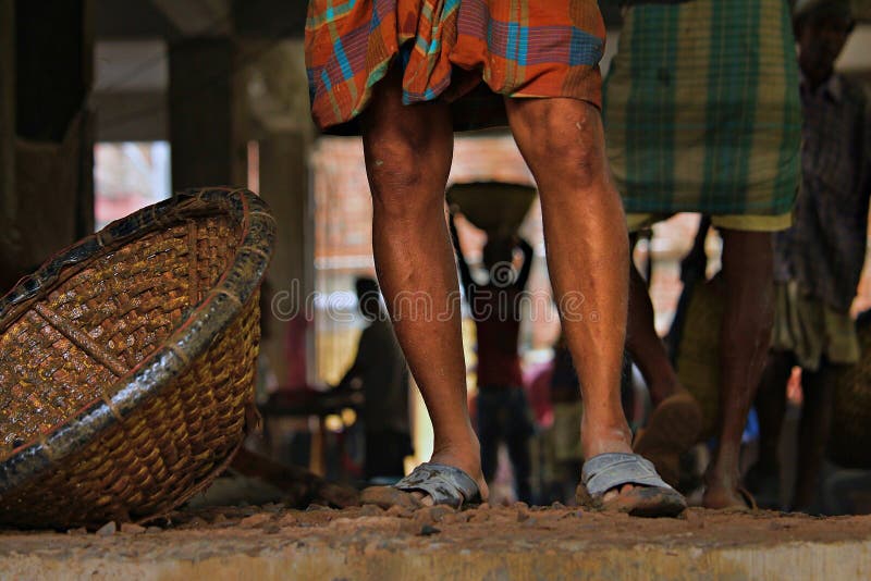May Day Labourers Working on a Construction Site Stock Image Image of