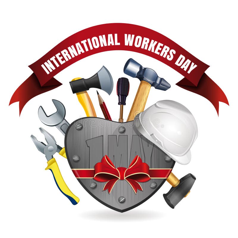 International Workers Day. Labor Day Logo. May Day Stock Vector