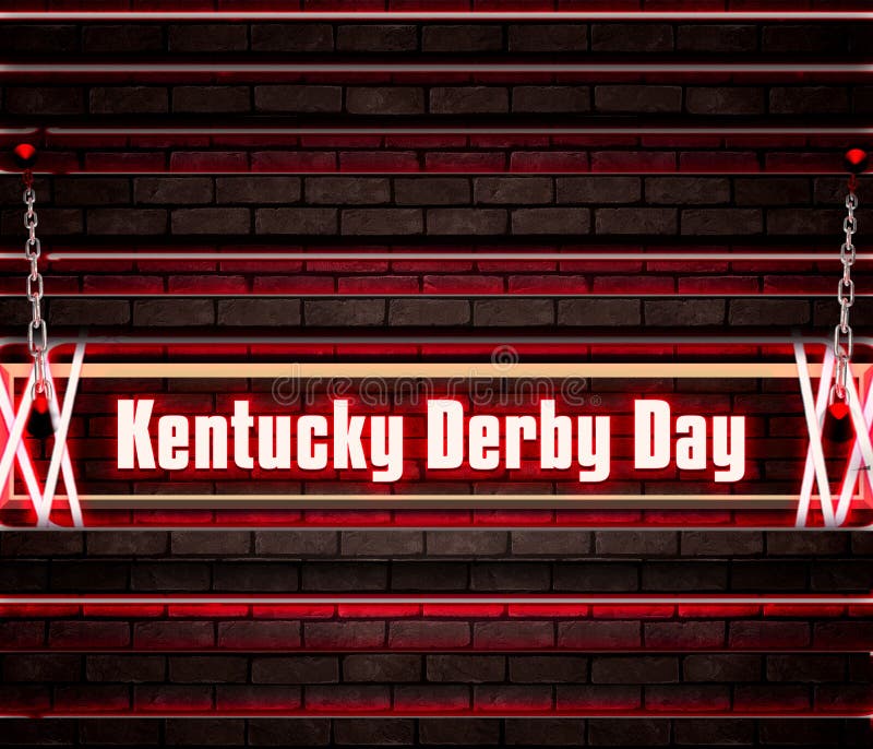 May Month, Day of May. Kentucky Derby Day, on Bricks Background Stock