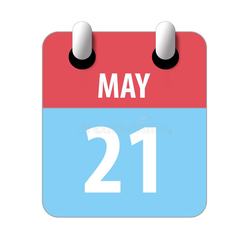 May 21 - Calendar Icon stock illustration. Illustration of square