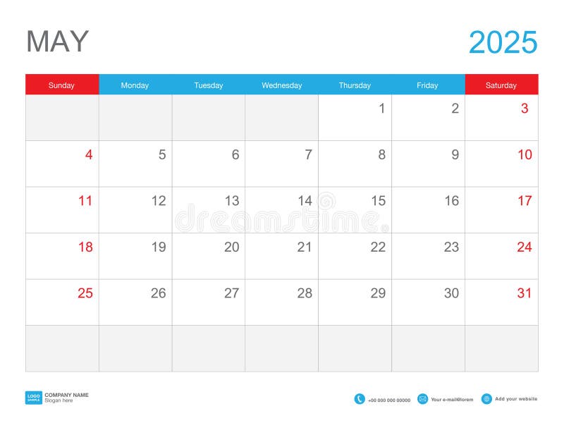 May 2025 Template, Calendar 2025 Design, Desk Calendar 2025 Template, Planner Simple, Week