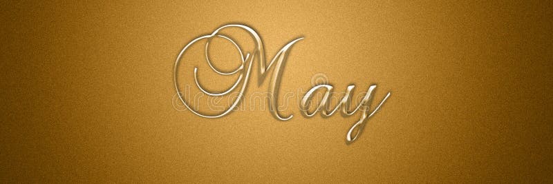 May text title for month background design stock illustration