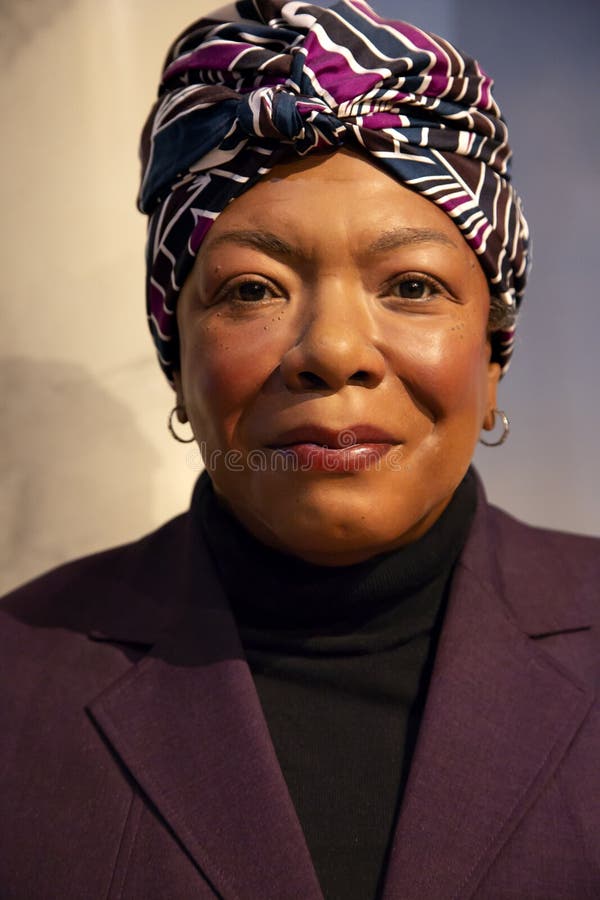 Maya Angelou in Madame Tussauds of New York. New York, USA - April 30, 2018: Maya Angelou in Madame Tussauds of New York stock photography