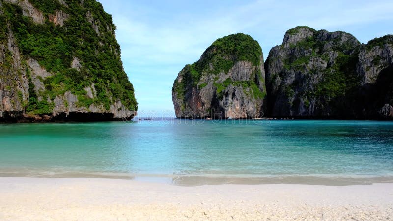 Maya bay koh phi thai turkusowy czysta woda tajlandia koh pi