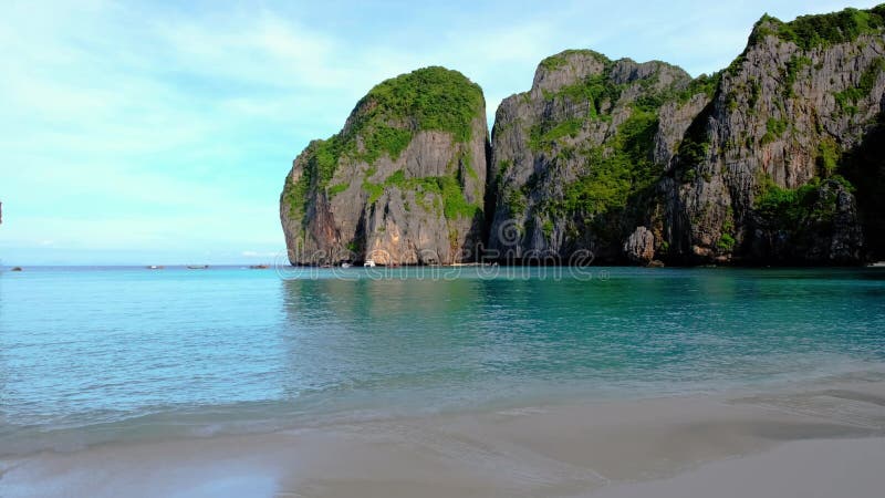 Maya bay koh phi thai turkusowy czysta woda tajlandia koh pi