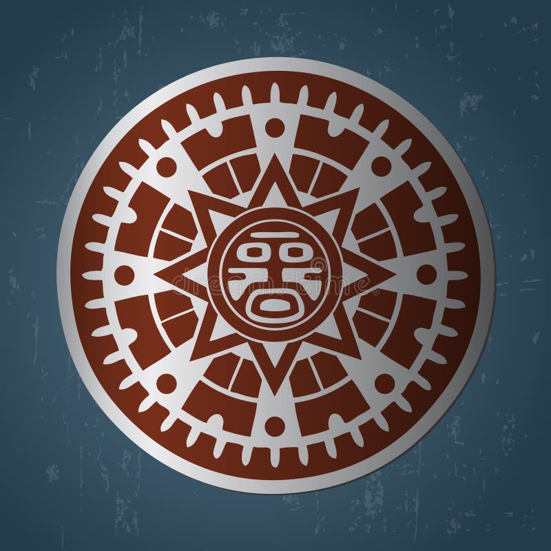 Maya sun stock illustration. Illustration of civilization 32263080