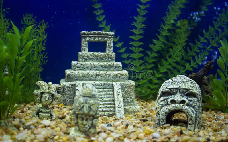 aztec fish tank decorations
