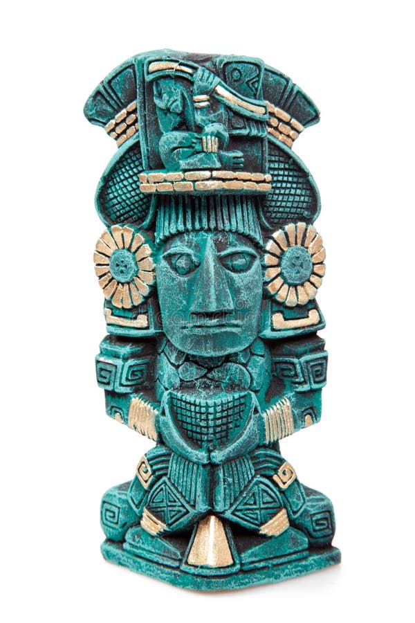 Mayan Deity Statue From Mexico Isolated Stock Photo Image of statue
