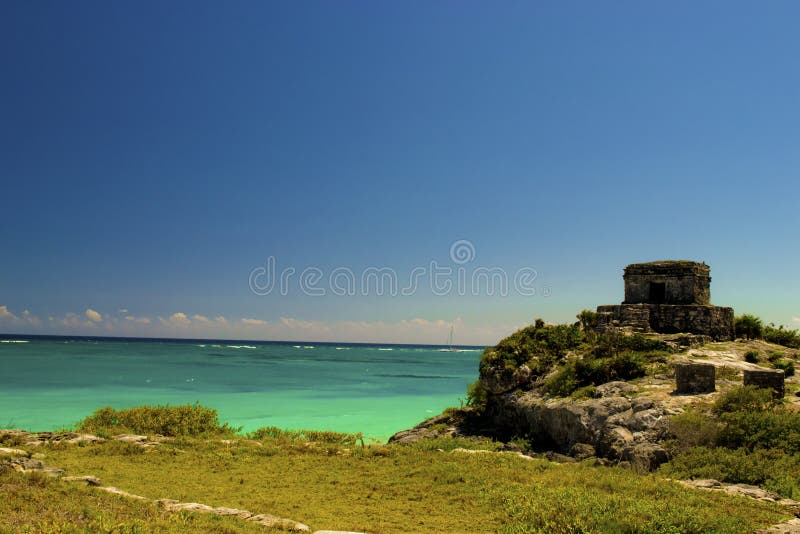 Mayan fördärvar Tulum fotografering för bildbyråer Mayan fördärvar Tulum fotografering för bildbyråer