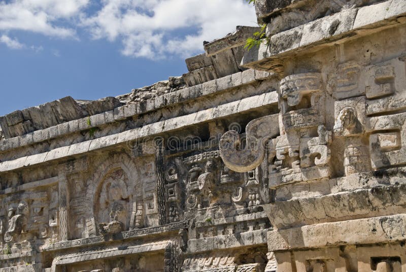 Mayan kunstwerk in ruïnes