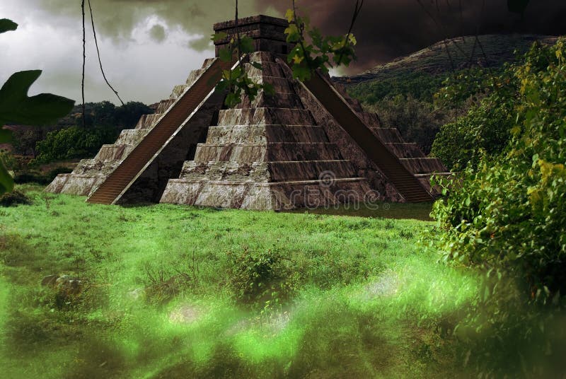 Mayan piramide royalty-vrije stock afbeeldingen Mayan piramide royalty-vrije stock afbeeldingen