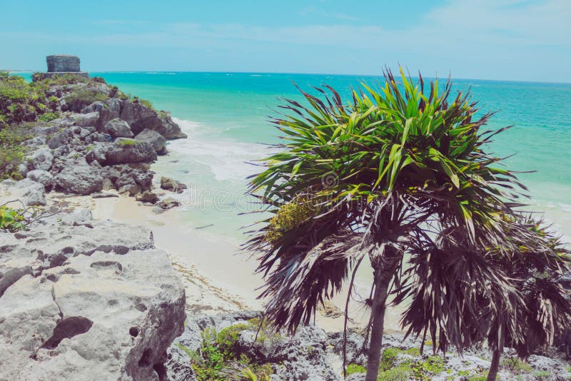 Mayan ruins mexico tulum ocean royalty free stock photo Mayan ruins mexico tulum ocean royalty free stock photo