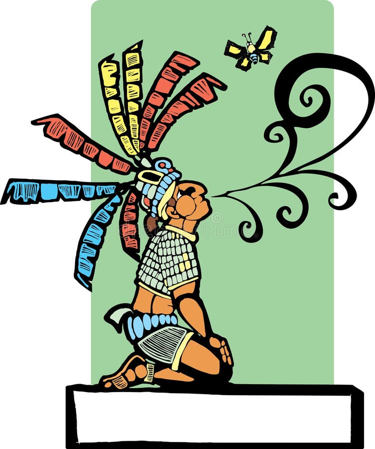 mayan sagoberättare royaltyfri illustrationer mayan sagoberättare royaltyfri illustrationer
