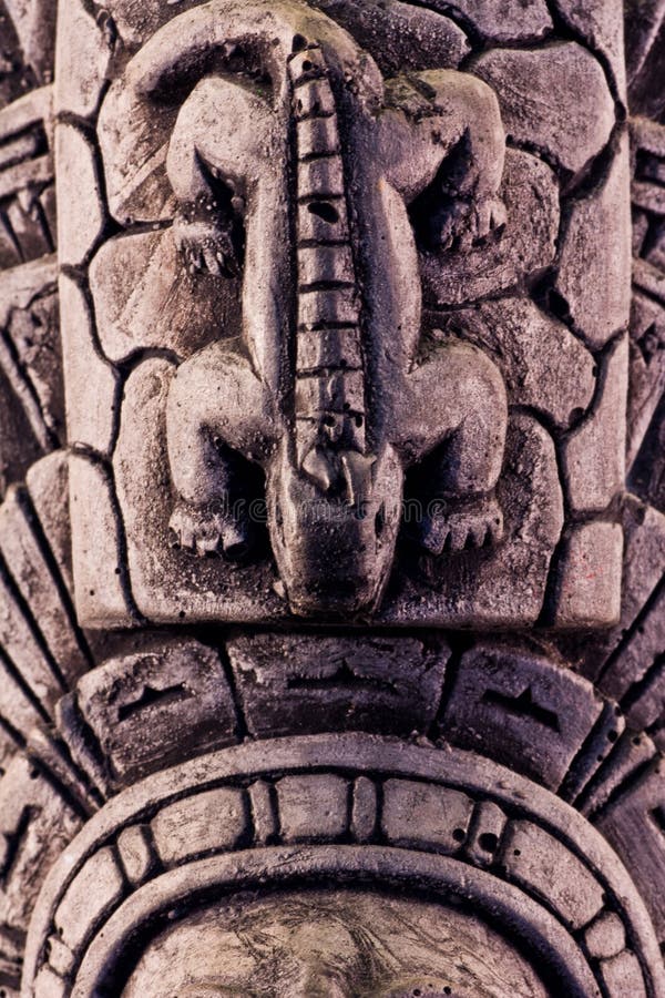 Mayan sculpture stock photo