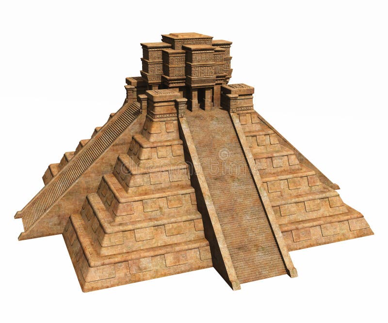 Mayan Pyramid Illustration stock illustration. Illustration of pyramid ...