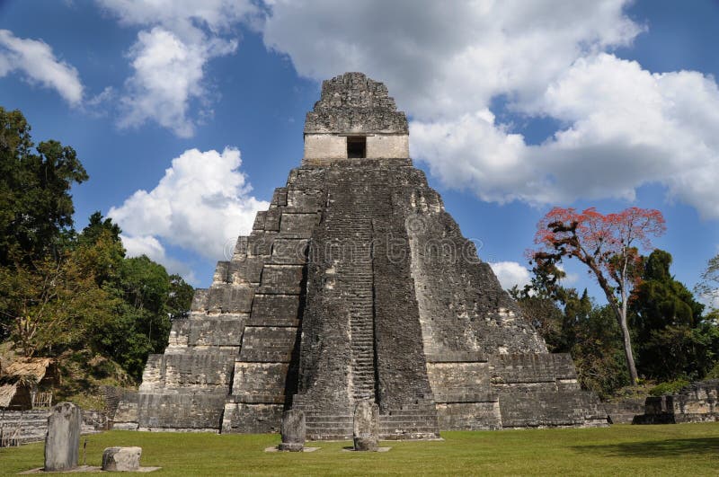 Mayan Tikal Ruins, Guatemala Stock Image - Image of building, famous ...