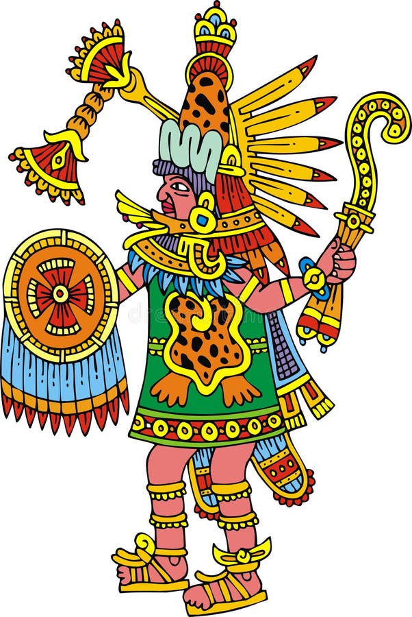 Mayan warrior isolated stock vector. Illustration of aztec - 54631049