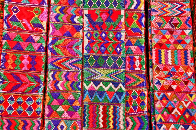 Mayan woven belts stock photography