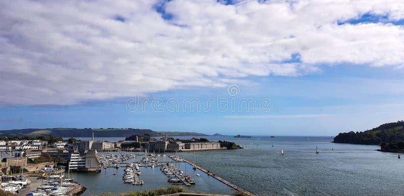 Mayflower Marina. Plymouth Tamar River Editorial Stock Image Image of