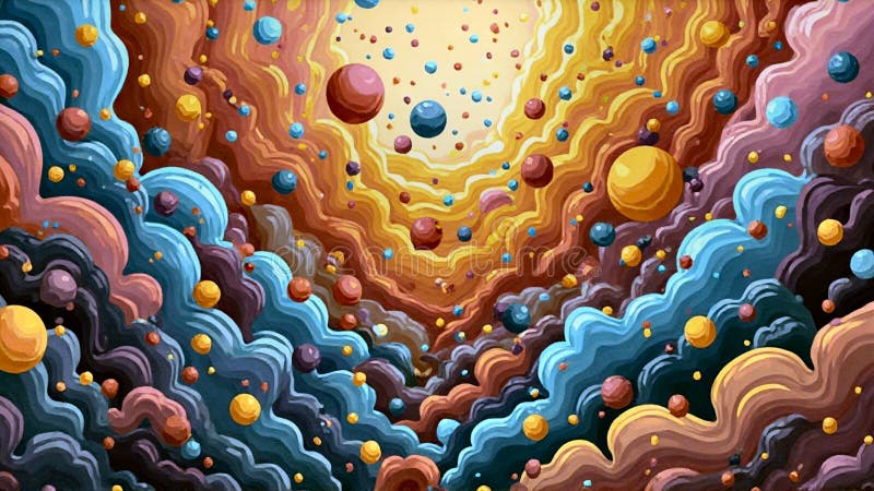 Mayhem with bubbles and colour royalty free illustration