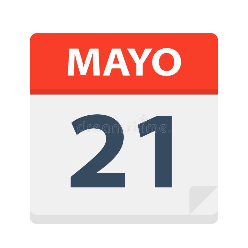 21 Mayo - Icono Del Calendario - Ejemplo Del Vector Ilustración ...