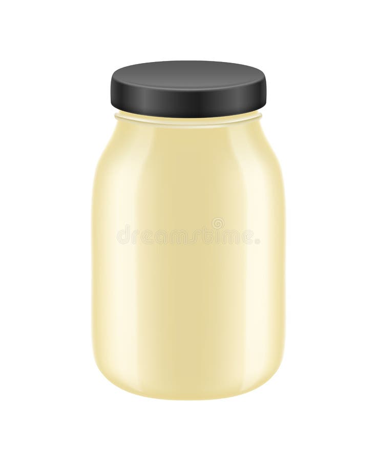 Mayonnaise Jar Illustration Stock Vector Illustration of lemon, design 239489671