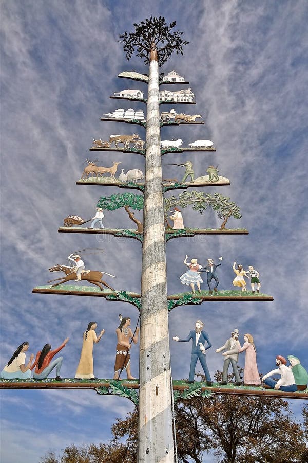 Maypole de Fredericksburg, Tejas foto de archivo Maypole de Fredericksburg, Tejas foto de archivo