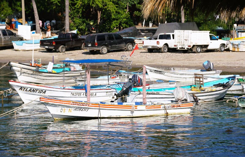 Mazatlan, Mexico November 8, 2022 the Small Boats Docked by the Bay Editorial Image Image